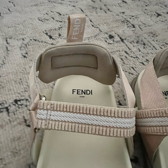 *SOLD* Fendi FF Logo Embossed Sandals - Picture 8 of 12
